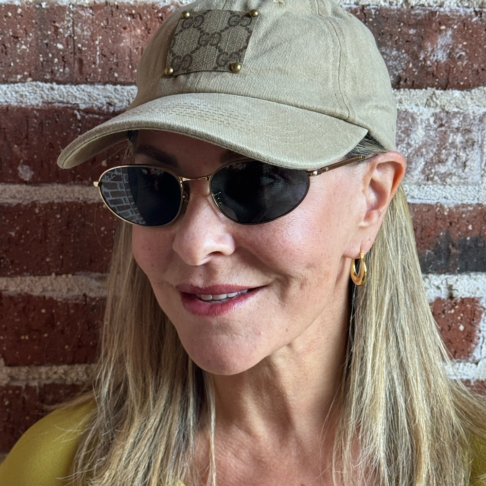 Brand New Traditional Monogram Gucci Upcycled Ball Cap - Picture 4 of 6